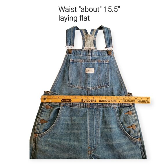 Levi's Full-Length Denim Overalls, Midwash, Size S - Picture 13 of 16